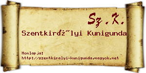 Szentkirályi Kunigunda névjegykártya